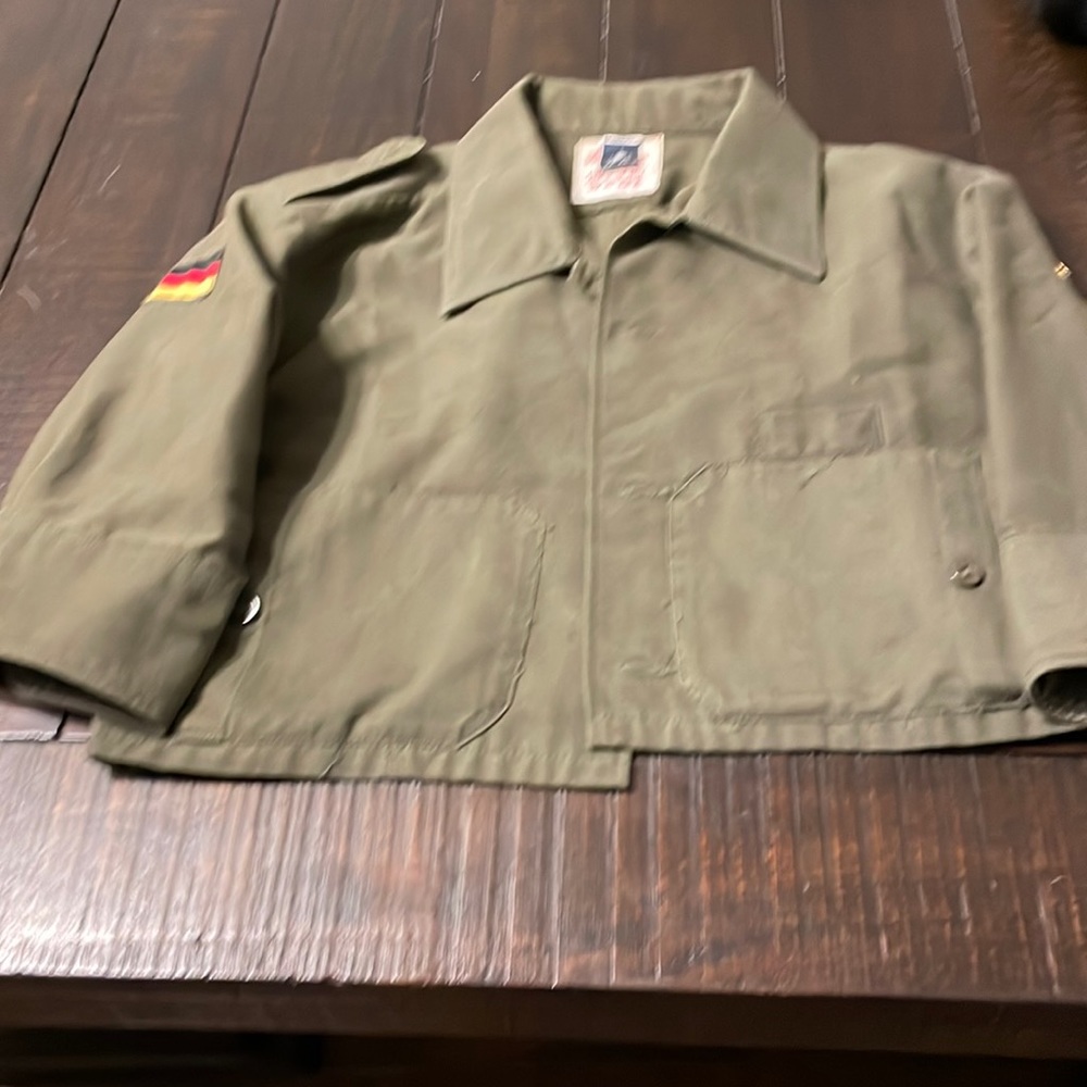 Cropped military style jacket